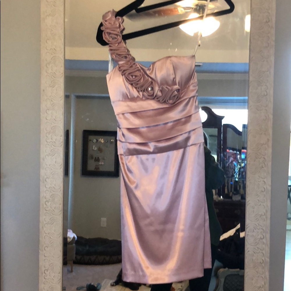 Pink One Shoulder Dress